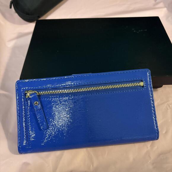 Kate Spade Stacy Cobble Hill Blue Leather Wallet - Picture 7 of 7